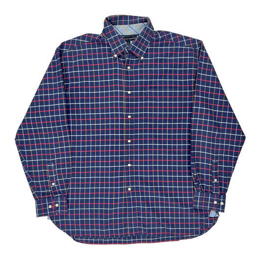 Tommy Hilfiger Checked Shirt - Large Blue Cotton