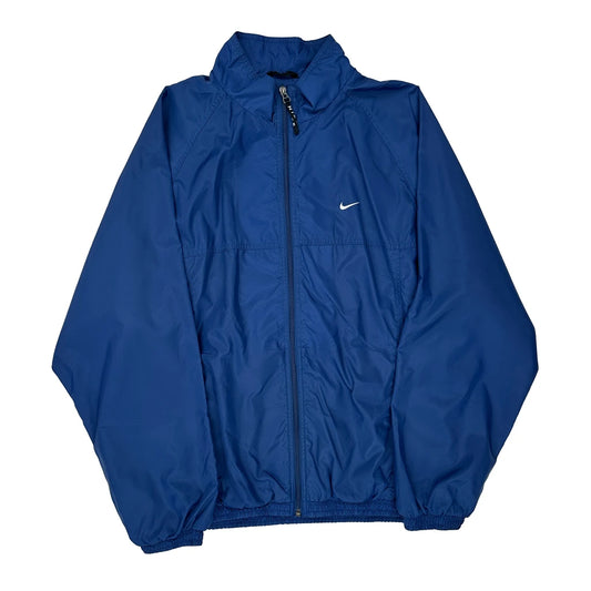 Nike Windbreaker - Large Blue Polyester