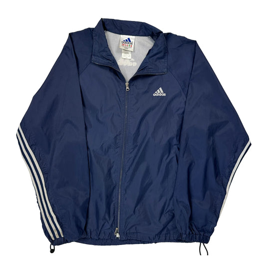 Vintage Adidas Windbreaker - Large Blue Polyester