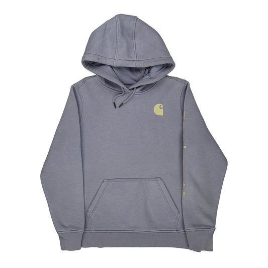 Carhartt Hoodie - Large Purple Cotton Blend