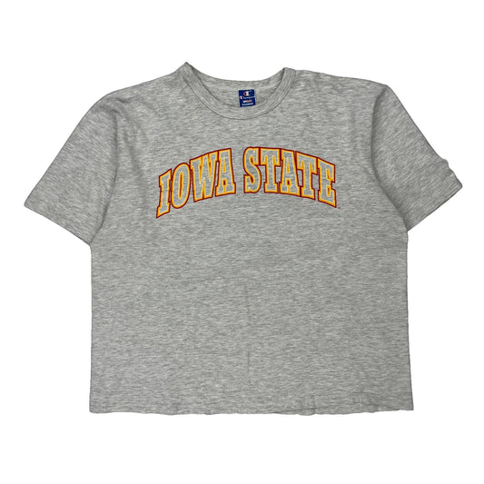 Iowa State Champion College T-Shirt - XL Grey Cotton