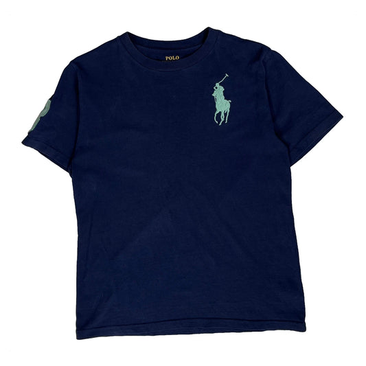 Vintage Age 10-12 Polo By Ralph Lauren T-Shirt - Medium Blue Cotton