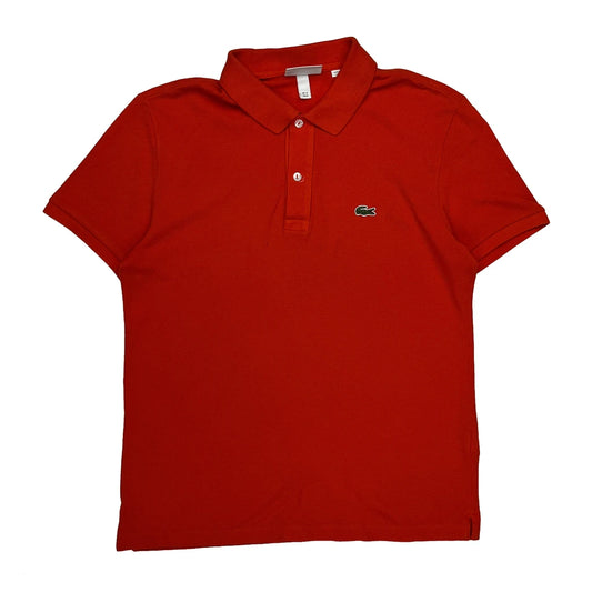 Vintage Lacoste Slim Fit Polo Shirt - Medium Red Cotton