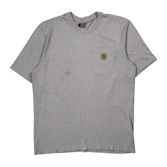 Vintage Carhartt T-Shirt - Large Grey Cotton