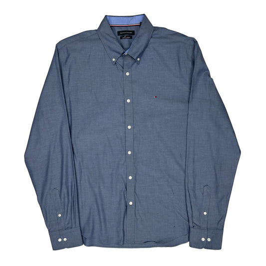 Tommy Hilfiger Slim Fit Shirt - XL Blue Cotton