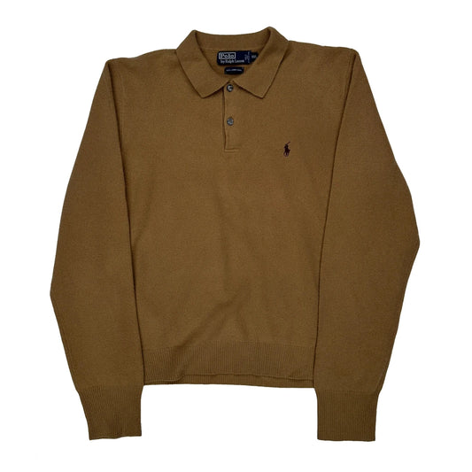Vintage Polo By Ralph Lauren Jumper - 2XL Brown Wool