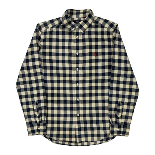 Age 10-12 Polo By Ralph Lauren Checked Shirt - Large Cream Cotton