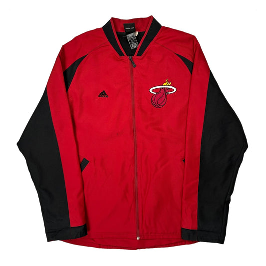 Vintage Miami Heat Adidas Track Jacket - Large Red Polyester