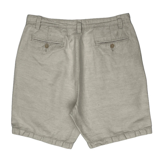 Nautica Chino Shorts - 33W 8L Beige Linen Blend