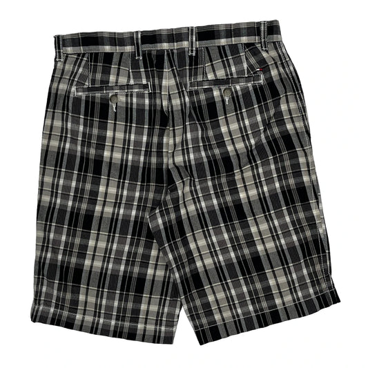 Tommy Hilfiger Checked Shorts - 30W 10L Black Cotton