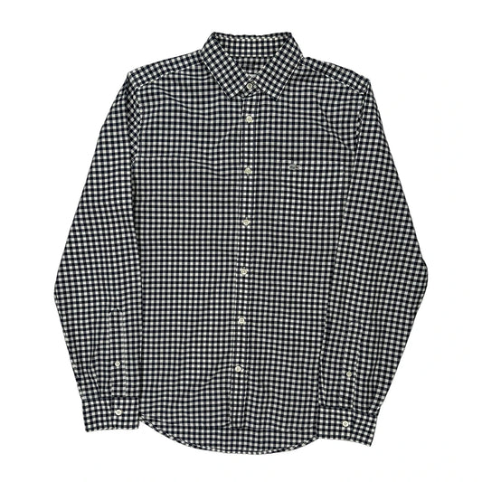 Lacoste Checked Shirt - Small Black & White Cotton