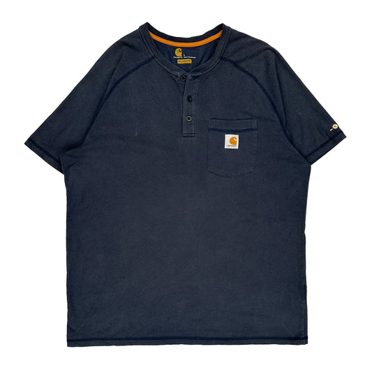 Carhartt T-Shirt - Large Navy Cotton