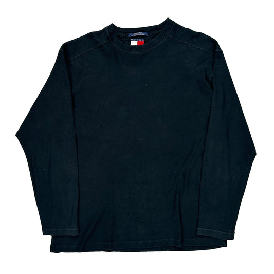 Tommy Hilfiger Long Sleeve T-Shirt - Medium Black Cotton