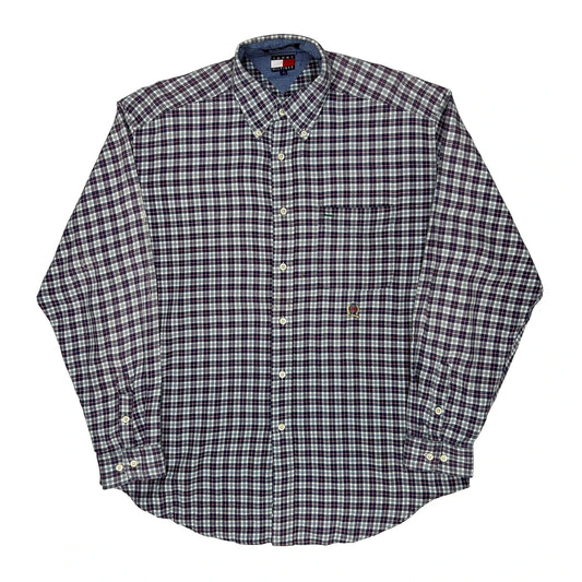 Vintage Tommy Hilfiger Checked Shirt - Large Multicoloured Cotton