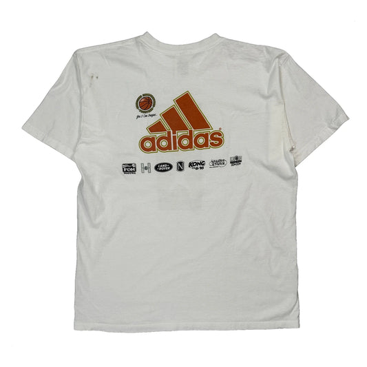 Vintage King Holiday Hoopfest Adidas Graphic T-Shirt - Large White Cotton