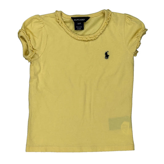 Age 3 Ralph Lauren T-Shirt - XS Yellow Cotton
