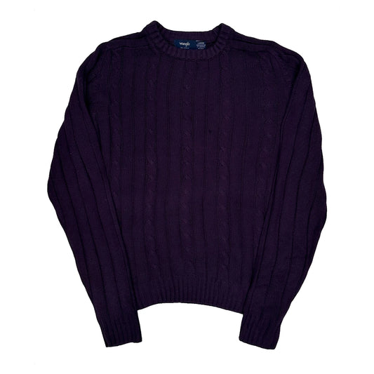 Vintage Wrangler Jumper - Large Purple Acrylic