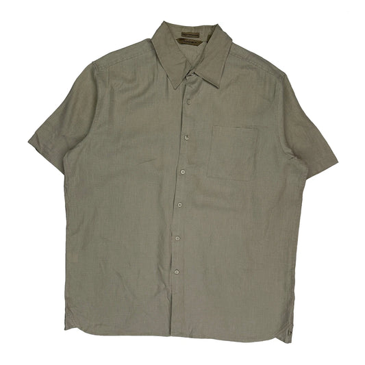 Vintage Axis Short Sleeve Shirt - XL Grey Linen