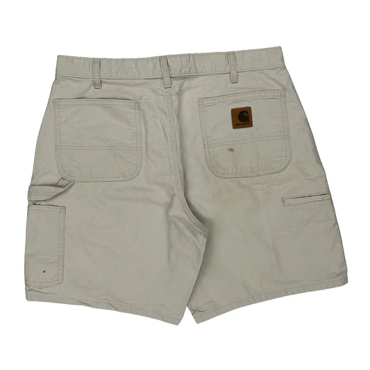 Carhartt Carpenter Shorts - 34W 9L Beige Cotton