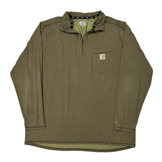 Force Series Carhartt 1/4 Zip - 2XL Green Polyester