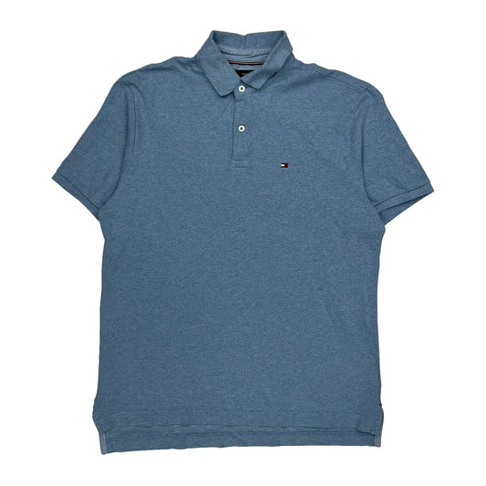 Vintage Tommy Hilfiger Polo Shirt - Medium Blue Cotton
