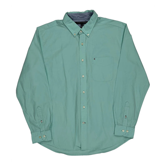 Tommy Hilfiger Shirt - Large Green Cotton