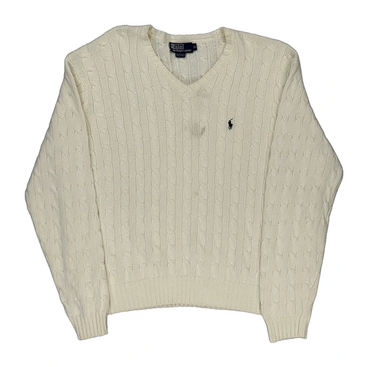 Polo By Ralph Lauren Jumper - XL Cream Cotton