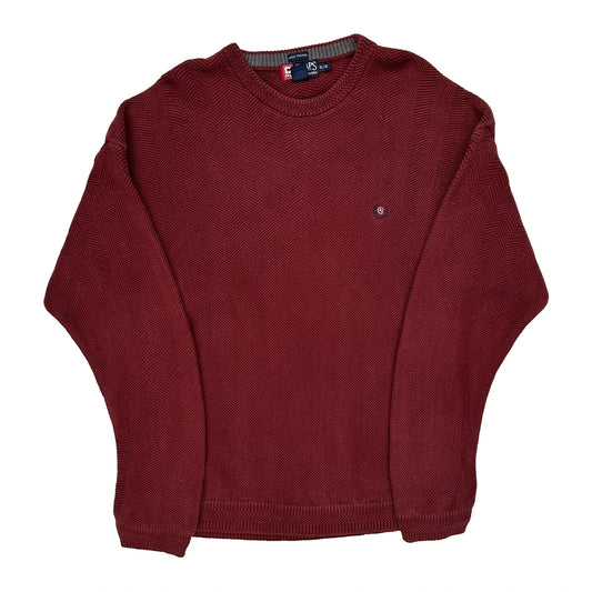 Chaps Ralph Lauren Jumper - XL Burgundy Cotton