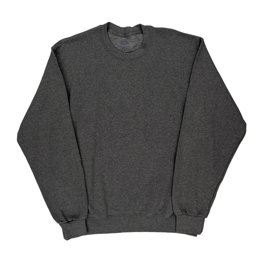 Fruit Of The Loom Sweatshirt - Medium Grey Cotton Blend