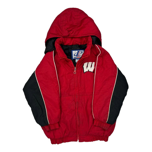 Age 5-6 Wisconsin Logo Athletics College Varsity Jacket - Small Black Polyester