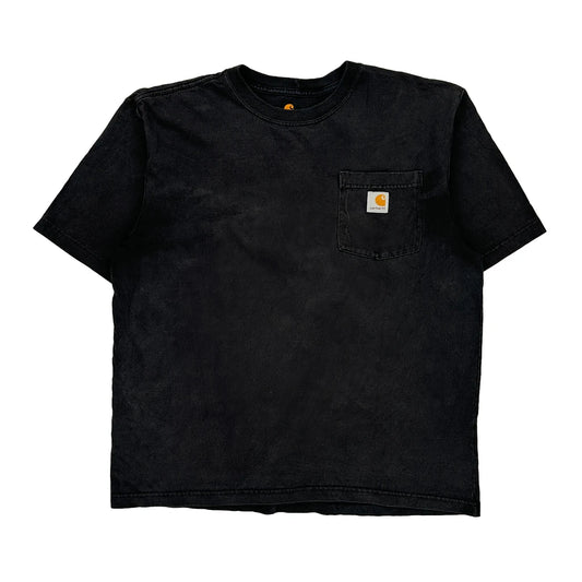Carhartt T-Shirt - Medium Black Cotton