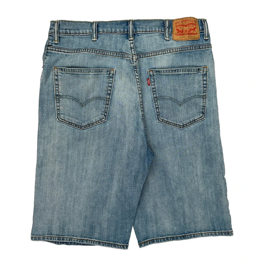 Levis Denim Shorts - 34W 10L Light Wash Denim