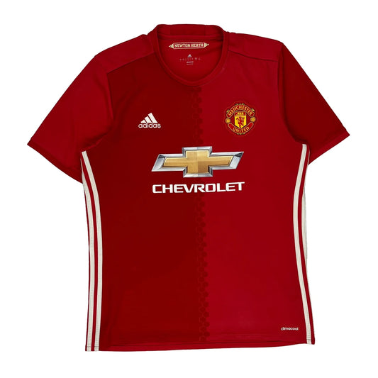 Manchester United Adidas Football Shirt - Large Red Polyester