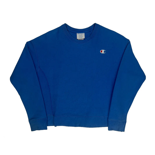 Reverse Weave Champion Sweatshirt - Medium Blue Cotton