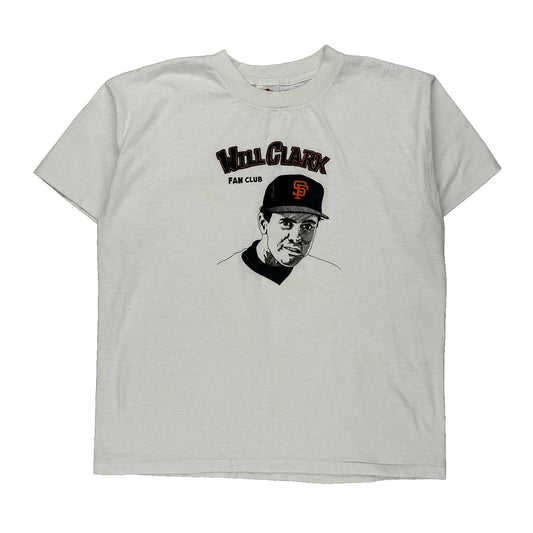 San Francisco Giants J.C Graphic T-Shirt - Large White Cotton Blend