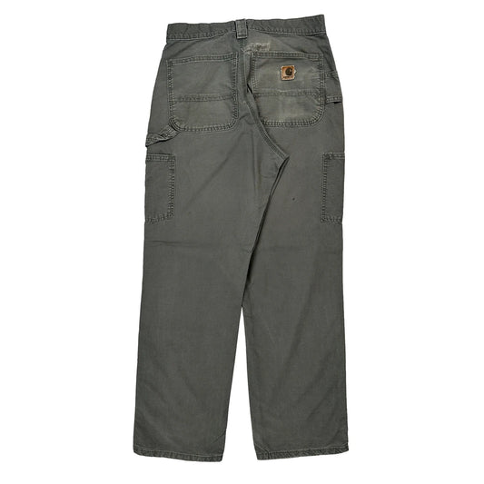 Carhartt B151 Fat Carpenter Trousers - 29W 32L Grey Cotton