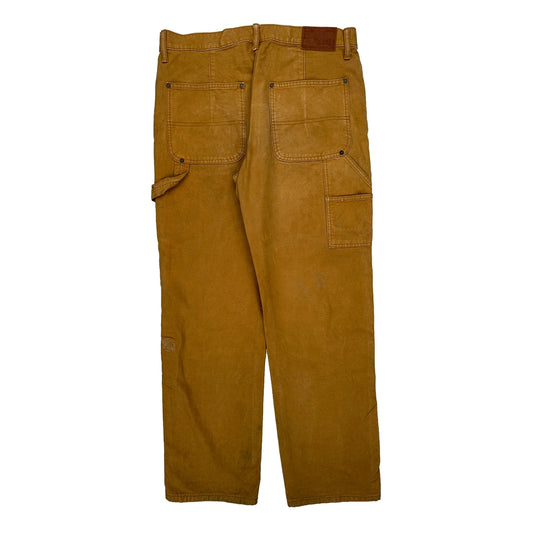 Lucky Brand Double Knee Carpenter Trousers - 34W 32L Brown Cotton