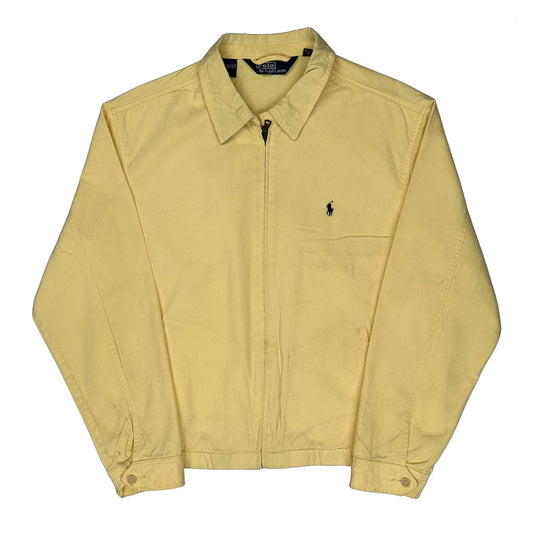 Vintage Polo By Ralph Lauren Harrington Jacket - Large Yellow Cotton