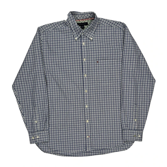 Tommy Hilfiger Checked Shirt - Large Blue Cotton