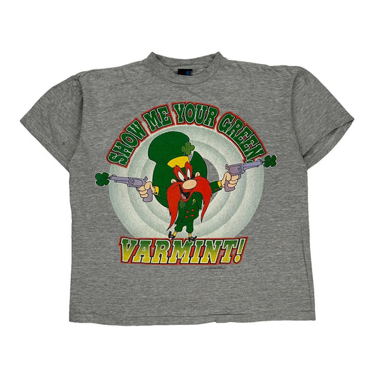 Looney Tunes Sun Graphic T-Shirt - XL Grey Cotton