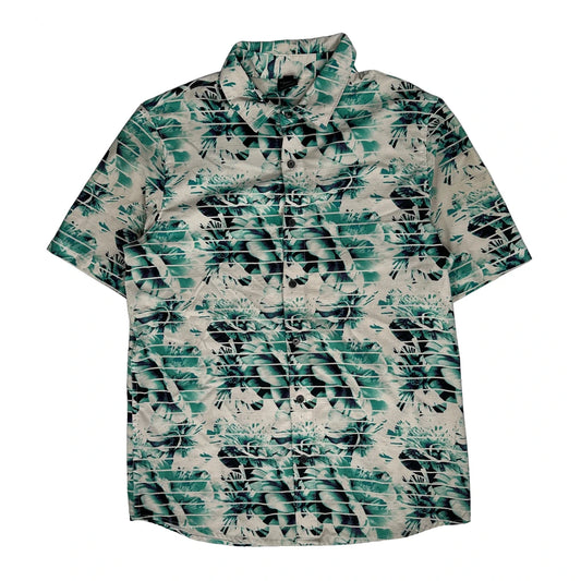 Vintage Oakley Floral Hawaiian Shirt - Small Green Cotton