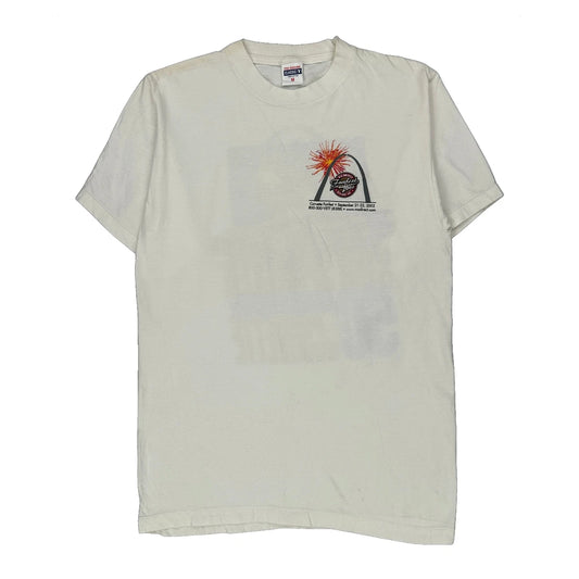 50Th Anniversary Corvette Gildan Graphic T-Shirt - Medium White Cotton