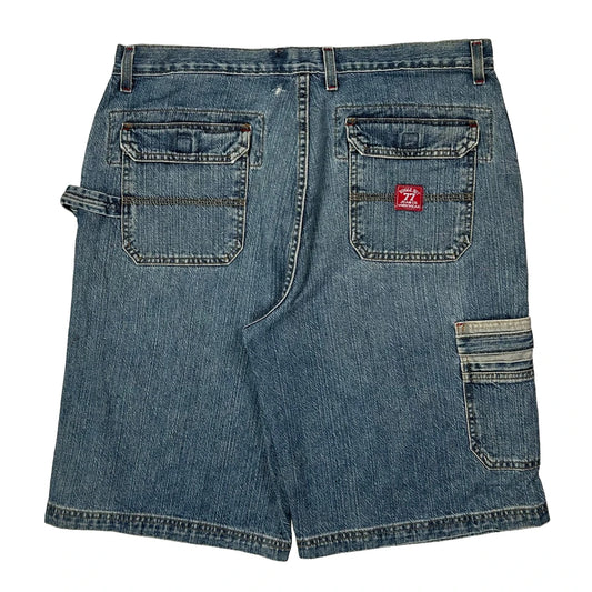 Vintage Bugle Boy Denim Shorts - 34W 12L Blue Denim