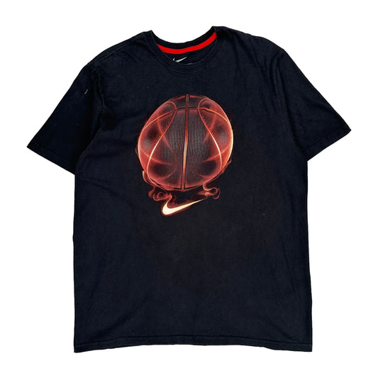 Nike Graphic T-Shirt - 2XL Black Cotton