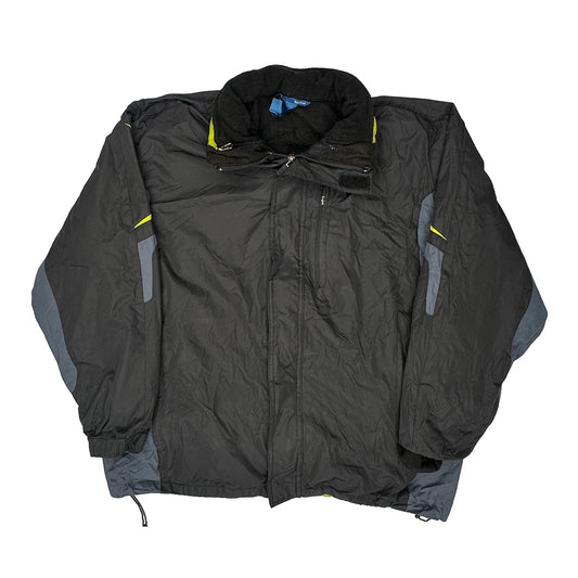 Vintage Reebok Windbreaker - XL Black Polyester