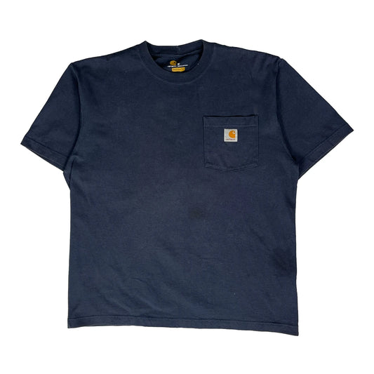Carhartt T-Shirt - Medium Navy Cotton