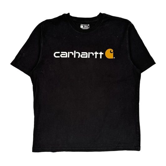Loose Fit Carhartt Spellout T-Shirt - Large Black Cotton