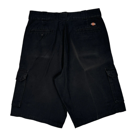 Dickies Cargo Shorts - 34W 11L Black Cotton Blend