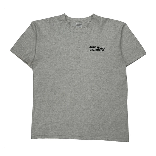 Catch The Wave Anvil Graphic T-Shirt - Large Grey Cotton