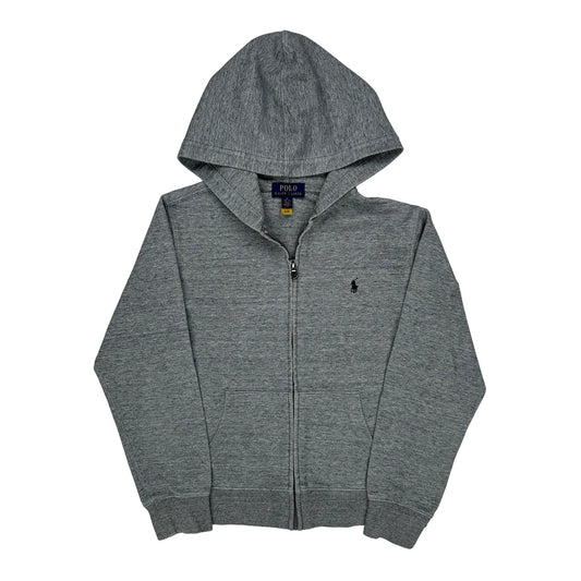 Vintage Age 8-9 Polo By Ralph Lauren Hoodie - Medium Grey Cotton